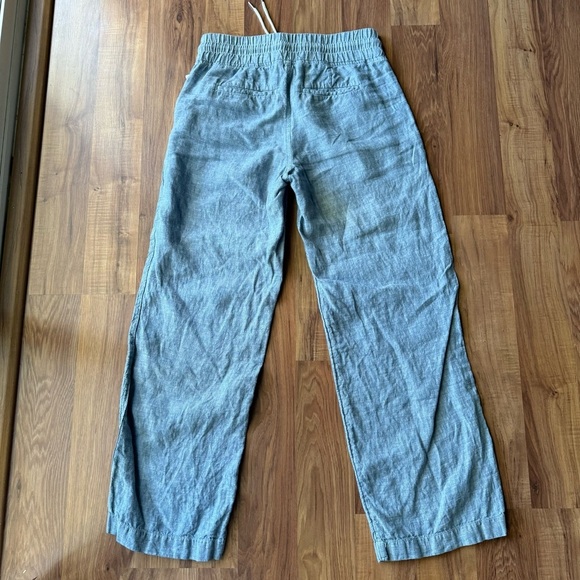 ATHLETA Cabo Linen Wide Leg Chambray Blue Pants Womens 4 - Picture 4 of 5